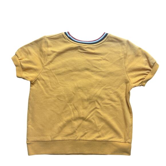 Vintage Disney Mickey Mouse Leader of the Band Yellow Short Sleeve Sweatshirt S - Picture 2 of 6